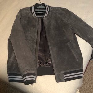 Express Bomber Jacket with leather shell